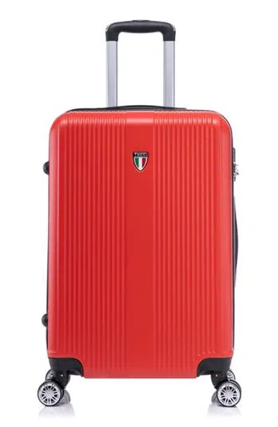 Tucci Lustria Hardshell 3-piece Spinner Luggage Set In Red