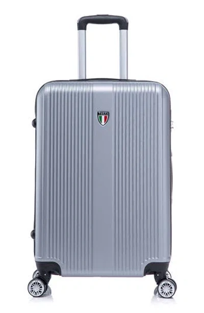 Tucci Lustria Hardshell 3-piece Spinner Luggage Set In Silver
