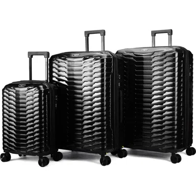 Tucci Occhio 3-piece Hardside Luggage Set In Black