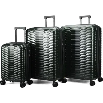 Tucci Occhio 3-piece Hardside Luggage Set In Green