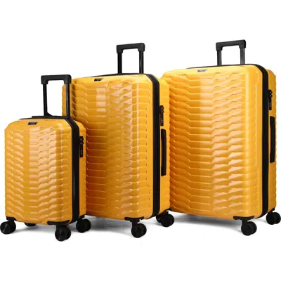 Tucci Occhio 3-piece Hardside Luggage Set In Yellow