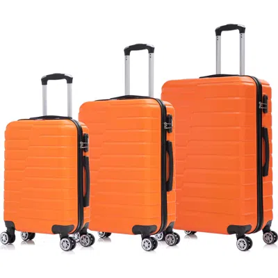 Tucci Roxen 3-piece Hardside Luggage Set In Burnt Orange