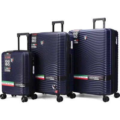 Tucci Spettro 3-piece Hardside Luggage Set In Blue