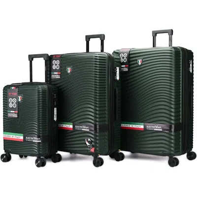 Tucci Spettro 3-piece Hardside Luggage Set In Green