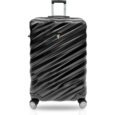 Tucci Storto 20-inch Hardside Carry-on Spinner Luggage In Black