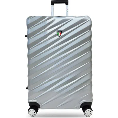 Tucci Storto 24-inch Medium Hardside Spinner Suitcase In Silver