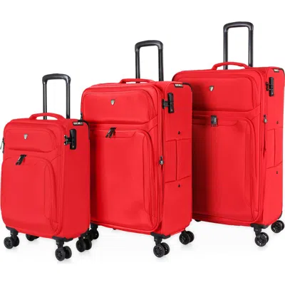 Tucci Superiore 3-piece Luggage Set In Red
