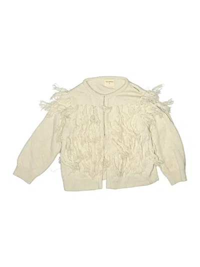 Pre-owned Tuchinda Kids' Cardigan Sweater In White
