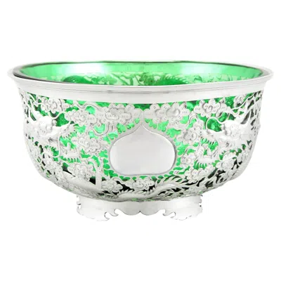 Pre-owned Tuck Chang & Co. Antique Chinese Silver Bowl By , Circa 1890, Dragons