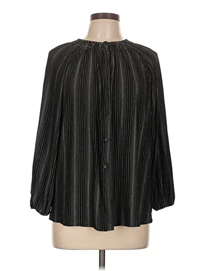 Pre-owned Tucker 3/4 Sleeve Blouse In Black