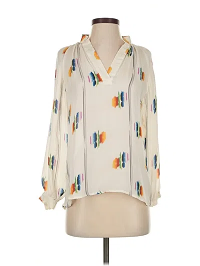 Pre-owned Tucker 3/4 Sleeve Blouse In Ivory