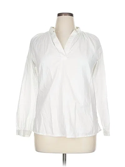 Pre-owned Tucker 3/4 Sleeve Blouse In White