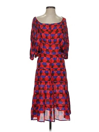 Pre-owned Tucker Casual Dress In Red