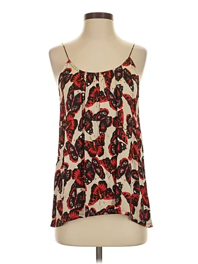 Pre-owned Tucker Sleeveless Blouse In Red