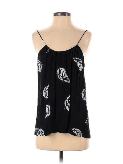 Pre-owned Tucker Sleeveless Silk Top Black Halter Neckline Tops