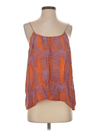 Pre-owned Tucker Tank Top Orange Halter Neckline Tops