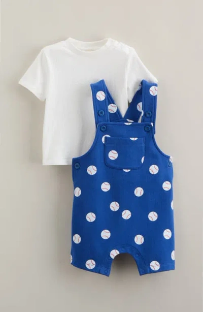 Tucker + Tate Babies'  Baseball Print Short Overalls & T-shirt Set In Multi