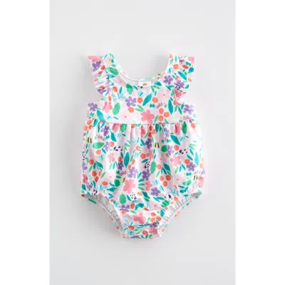 Tucker + Tate Babies'  Bubble One-piece Swimsuit In White- Multi Ladybug Floral