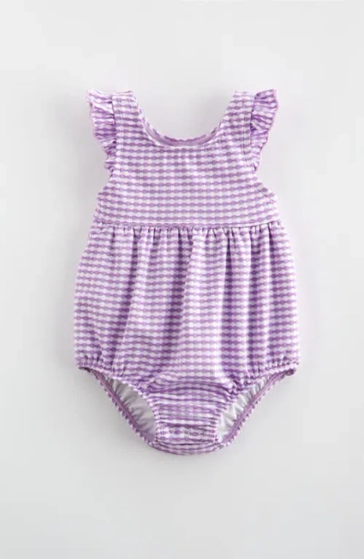 Tucker + Tate Babies'  Bubble Texture One-piece In Purple Petal Bubble Stripe