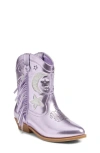Tucker + Tate Cosmo Fringe Metallic Western Boot In Purple
