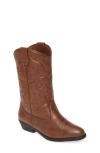 Tucker + Tate Kids'  Cowboy Boot In Brown Faux Leather
