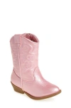 Tucker + Tate Kids'  Cowboy Boot In Pink Light Metallic