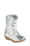 Tucker + Tate Kids'  Cowboy Boot In Silver Metallic