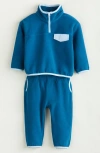Tucker + Tate Babies'  Cozy Fleece Sweater & Pants Set In Blue Sailor