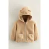 Tucker + Tate Babies'  Cozy Hooded Faux Shearling Jacket In Brown