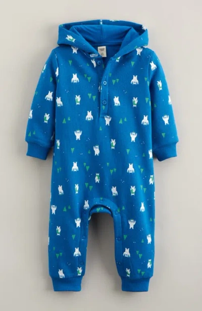 Tucker + Tate Babies'  Cozy Hooded Romper In Blue