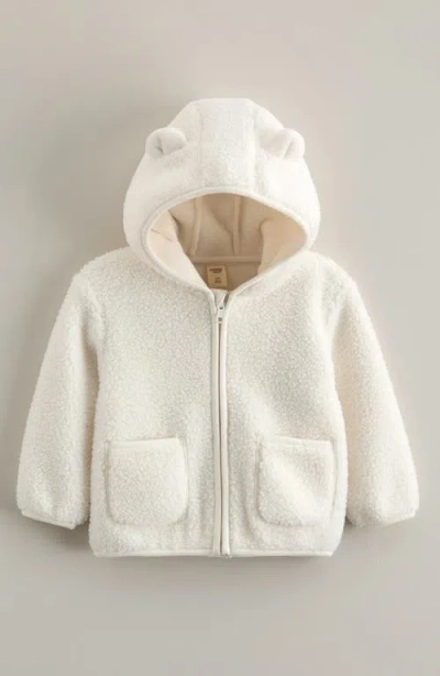 Tucker + Tate Babies'  Cozy Hooded Zip Jacket In White