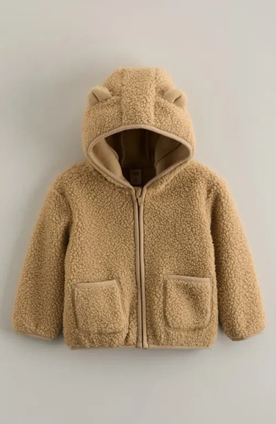 Tucker + Tate Babies'  Cozy Hooded Zip Jacket In Brown