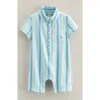 Tucker + Tate Babies'  Embroidered Cotton Polo Romper In Blue