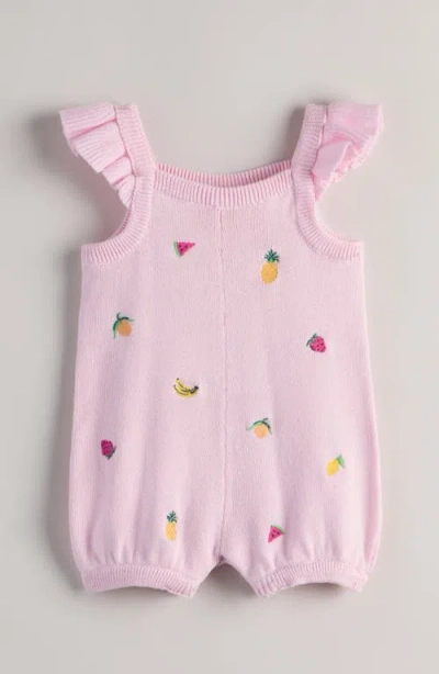 Tucker + Tate Babies'  Embroidered Cotton Sweater Romper In Pink