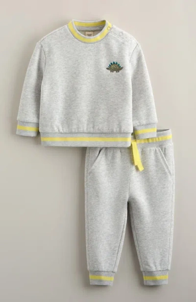 Tucker + Tate Babies'  Embroidered Sweatshirt & Joggers Set In Gray