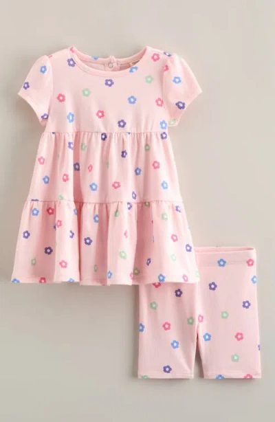 Tucker + Tate Babies'  Floral Print Tiered Dress & Shorts Set In Pink