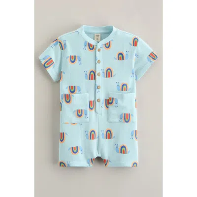 Tucker + Tate Babies'  Front Pocket Romper In Blue