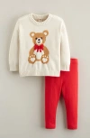 Tucker + Tate Fuzzy Icon Sweater & Leggings Set In Red