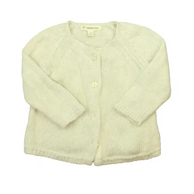 Pre-owned Tucker + Tate Kids' Girls Ivory Cardigan In White