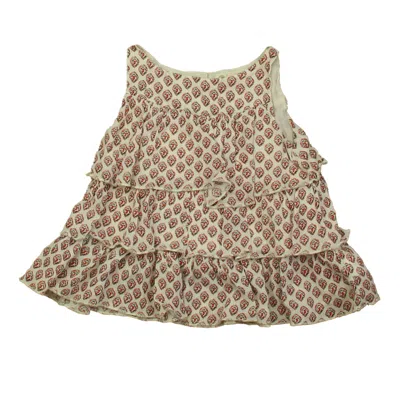 Pre-owned Tucker + Tate Kids' Girls Ivory Red Black Blouse