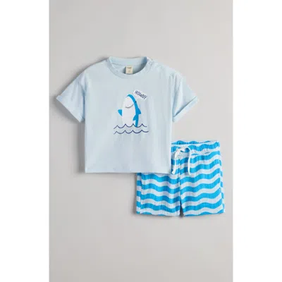 Tucker + Tate Babies'  Graphic Cotton T-shirt & Shorts Set In Multi