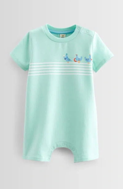 Tucker + Tate Babies'  Graphic Romper In Green Yucca Pigeons On A Wire