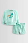 Tucker + Tate Graphic Sweatshirt & Pintuck Shorts In Multi