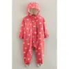 Tucker + Tate Heart Print Hooded Puddle Suit In Red