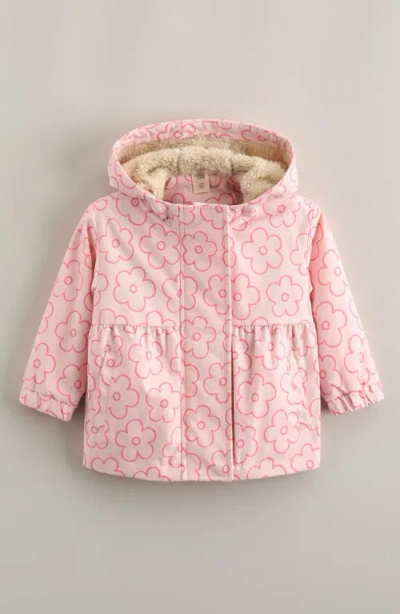 Tucker + Tate Babies'  High Pile Fleece Lined Hooded Jacket In Pink