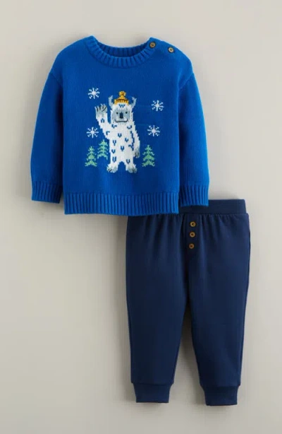 Tucker + Tate Babies'  Jacquard Sweater & Pants Set In Blue