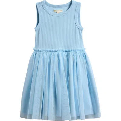 Tucker + Tate Kid's Mixed Media Tutu Dress In Blue Falls