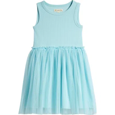 Tucker + Tate Kid's Mixed Media Tutu Dress In Blue Plume