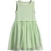 Tucker + Tate Kid's Mixed Media Tutu Dress In Green Cameo