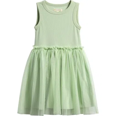 Tucker + Tate Kid's Mixed Media Tutu Dress In Green Cameo
